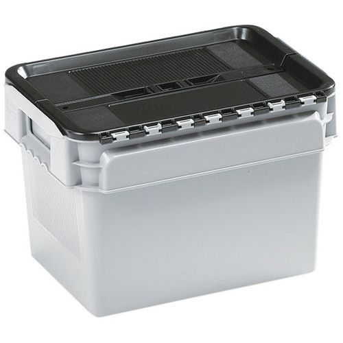 BAC À COUVERCLE INTÉGRÉ H UT.:238 MM CAP.:20 L - CURTEC