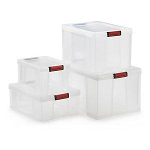 BAC PLASTIQUE DE RANGEMENT TRANSPARENT RENFORCÉ 75L