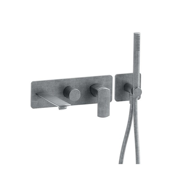 BAIN DOUCHE MURAL PROFILO ENCASTRE 2 SORTIES METAL BROSSE ROBINETTERIE PROFILO - CRISTINA ONDYNA PF10277