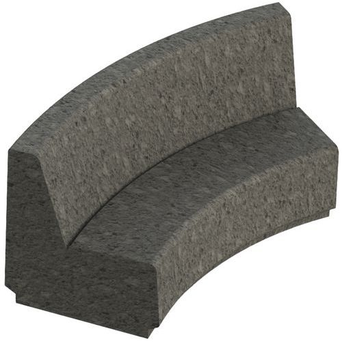 BANC DAYTONA CONCAVE LONGUEUR 118 CM - GRIS ANTHRACITE