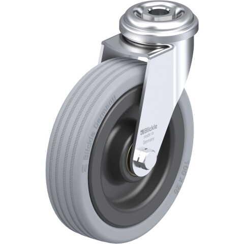 BLICKLE - ROULETTE PIVOTANTE Ø 100MM BANDAGE CAOUTCHOUC SBR 70KG - LRA-VPA 100K