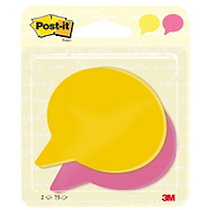 BLOC-NOTE ADHÉSIF DIE-CUT 'BULLE DE CONVERSATION' - LOT DE 4