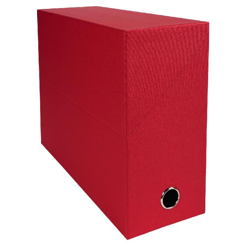 BOÎTE DE CLASSEMENT EXACOMPTA EN TOILE CARTONNEE - DOS  120 MM - ROUGE - LOT DE 5 BOÎTES