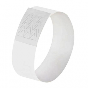 Bracelet d'identification personnalisable - 120 bracelets - blanc - résistant et inviolable_0