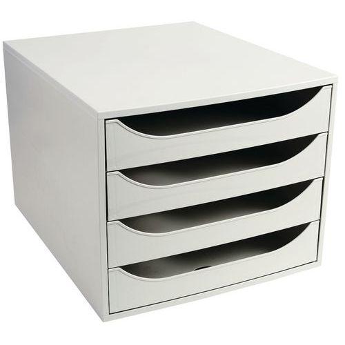 CAISSON ECOBOX 4 TIROIRS OFFICE GRIS - EXACOMPTA