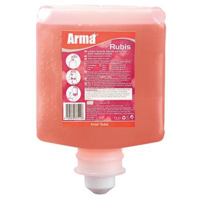 Cartouches savon mains et corps Deb Arma Rubis 1 L, lot de 6_0