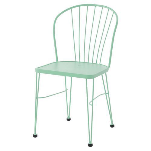 CHAISE TUDELA ACIER 4 PIEDS - VERT D'EAU - JAYSO