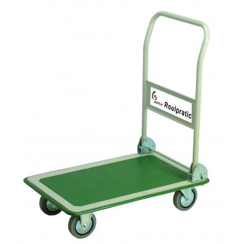 CHARIOT PLIANT ROULPRATIC VERT “LE VRAI” - CHARGE 300 KG- 915 X 615 GUITEL