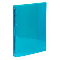 CLASSEUR 4 ANNEAUX PLASTIFIÉ PROPYGLASS VIQUEL - DOS 3,5 CM - TRANSLUCIDE BLEU - LOT DE 12