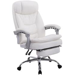 CLP Fauteuil de bureau XL Troy similicuir Blanc - blanc polyester 191696702_0