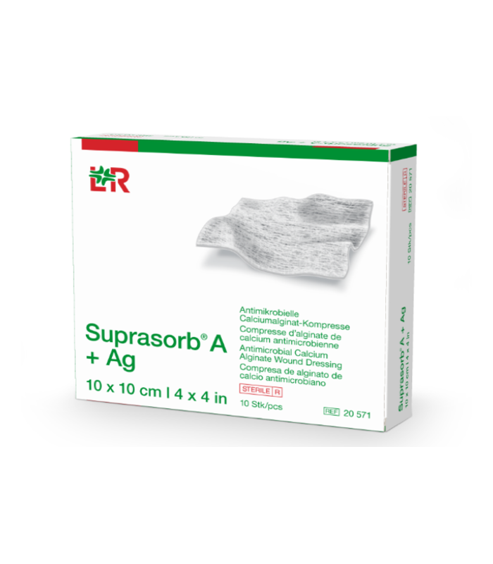 Compresse/ pansement alginate de calcium suprasorb 10x20 cm - compresse mèche spécifique_0