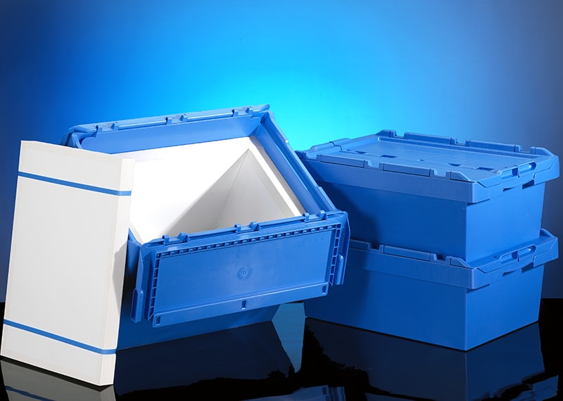Cryo-Case : Bac plastique isotherme réutilisable en polyuréthane - transport chaîne du froid jusqu'à 72h_0