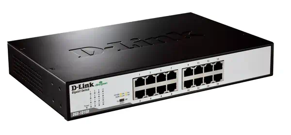 D-Link DGS-1016D/E commutateur réseau Non-géré Noir, Métallique_0