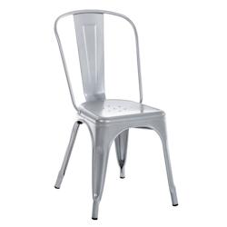 Décoshop26 - Chaise de salle à manger cusine design industriel empilable en métal argenté 10_0001344 - argenté 3000679369603_0