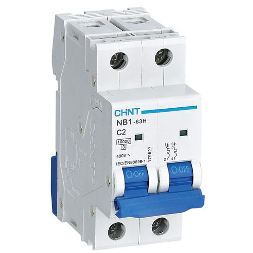 DISJONCTEUR MINIATURE 2P 2A C 10KA - CHINT