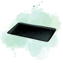 ECOLOMIQUE - 25 Pcs - Plateau carton double face or/noir - 32 x 42 cm, idéal horeca - ECO210PNOD32 - noir en carton ECO210PNOD32_0
