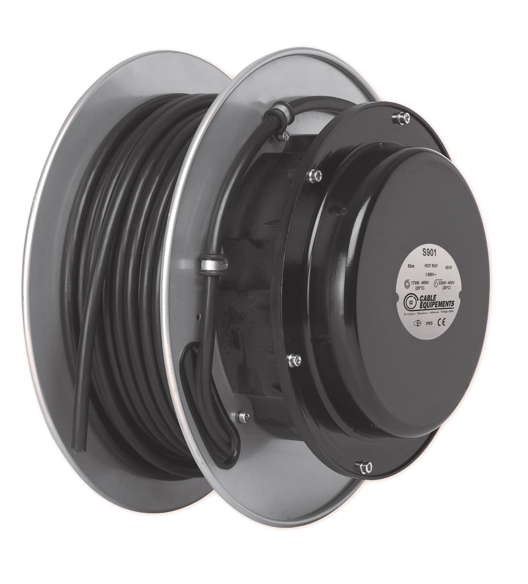 Enrouleur électrique à rappel automatique à ressort - Gamme STEEL 900 - diamètre 800 mm - jusqu'à 50 mètres - IP65_0