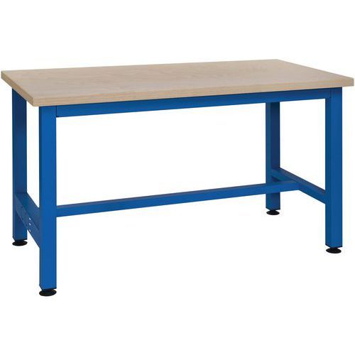ETABLI SIMPLE CKS PLATEAU HÊTRE 1800 X 750 MM - BLEU 5015 - SOFAME