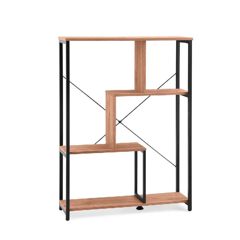 Étagère / séparateur de pièce Kalag Eco noir/chêne hjh LIVING - noir multi-matériau 800407_0