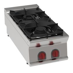 EURAST - Réchaud a gaz 2 feux sur table - 400x900x280 mm - 14,5 Kw - 34100313 - inox 34100313_0