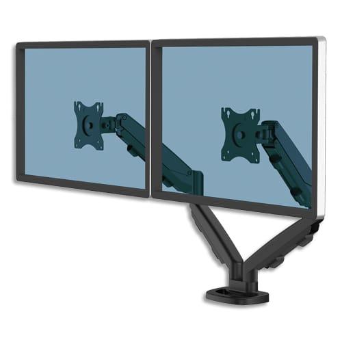 Fellowes - Bras porte-écran double réglable Eppa - 1 écran jusqu'à 39'' - Noir - Référence 9683401_0