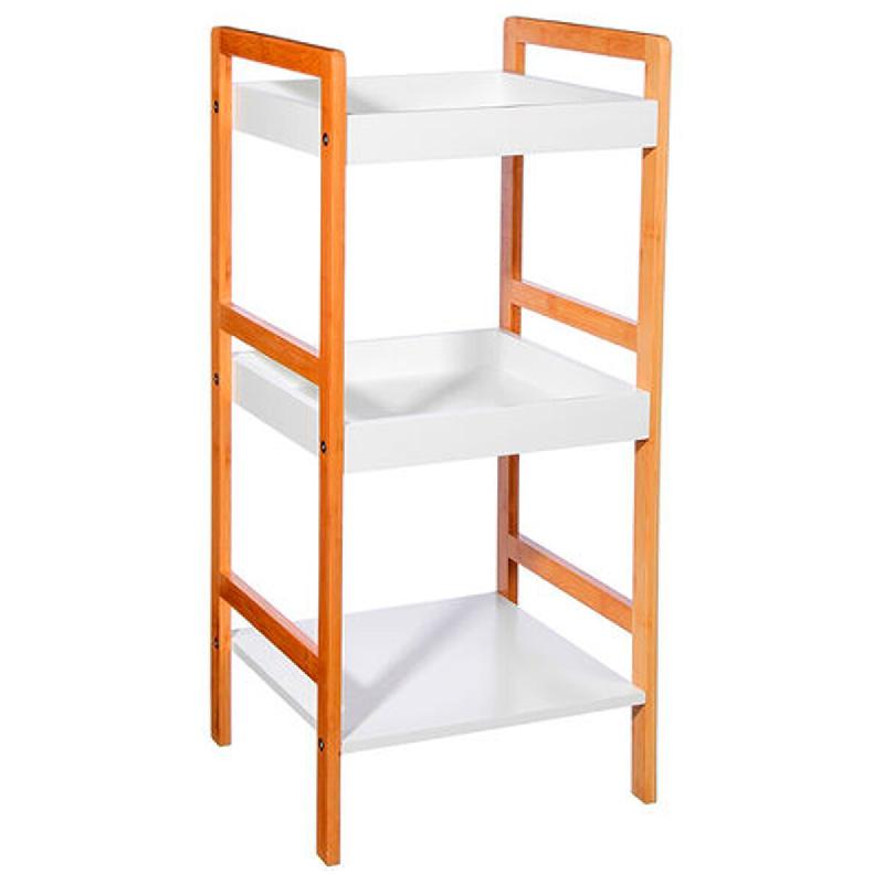 FIVE Organisateur de salle de bain en bambou 3 niveaux 80X36X33Cm - blanc multi-matériau JJ1356_0