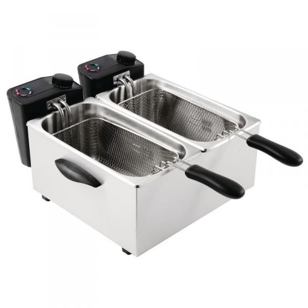 Friteuse de comptoir double 2 x 3,5 litres - Compacte, polyvalente et sécurisée_0