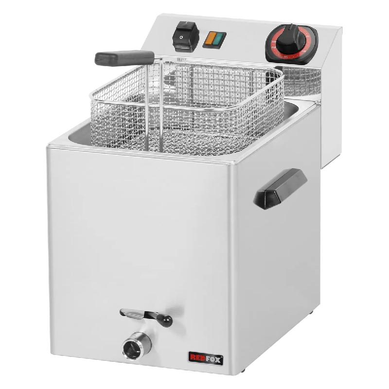 Friteuse électrique 0,75 kW/l, 8 L TOP avec robinet de vidange 400 V | REDFOX – FE 07 VT - 894_0