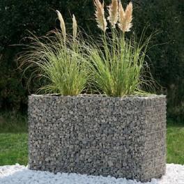 Gabions décoratifs rectangle pour parterre - Dimensions 120x75x100cm - Volume 550L - Maille 25x100mm_0