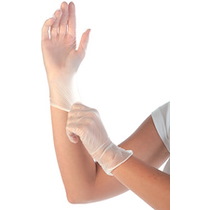 GANT EN VINYLE 'IDEAL', M, BLANC - BOÎTE DE 100 GANTS - LOT DE 4