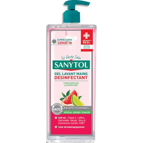 GEL LAVANT MAINS DESINFECTANT SANYTOL - 1L