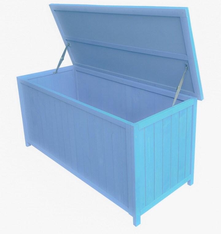HABRITA Coffre De Rangement Lasuré Bleu box1355 - bleu 3760161070843_0