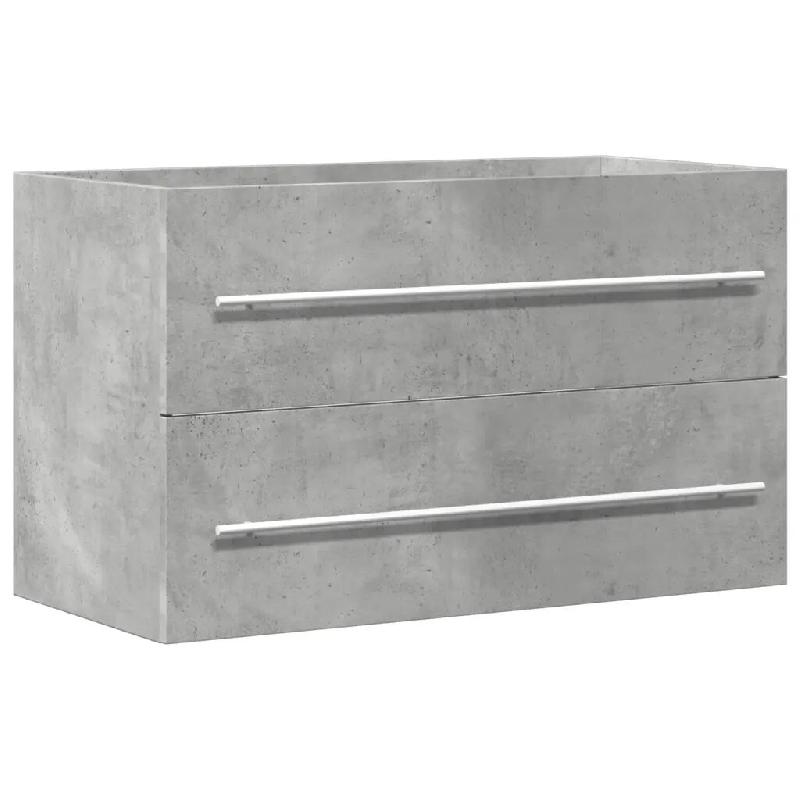 Helloshop26 - Armoire de lavabo murale avec rangement compact 80 x 38 x 48 cm style moderne en bois ingénierie gris béton 02_0050810 - gris Bois mas_0
