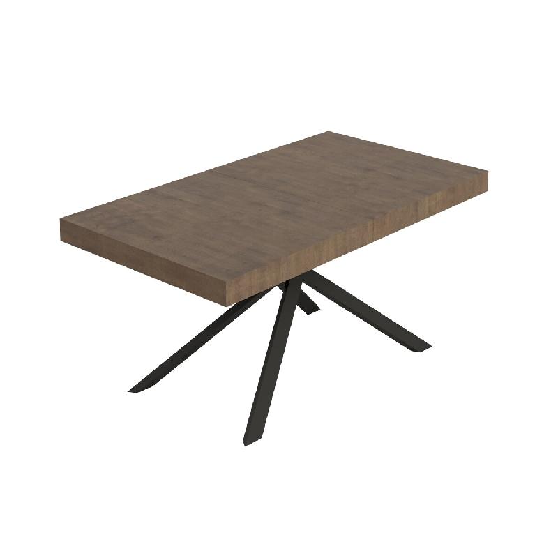 Itamoby Table Extensible Niket En Noyer 160/420X90 Cm Avec Pieds Anthracite - marron multi-matériau VE0160420NIKE-NC_0