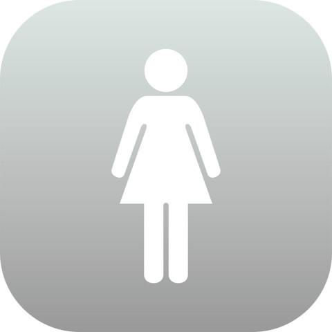 LOT DE 2 - PLAQUE PLEXI FEMME - 120 X 120 MM - GRIS