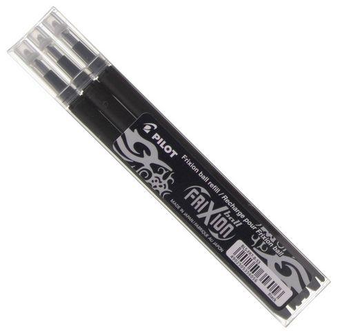 RECHARGE POUR STYLO EFFAÇABLE PILOT FRIXION BALL POINTE MOYENNE 0,7 MM - POCHETTE DE 3 NOIRES