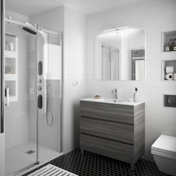 MEUBLE DE SALLE DE BAIN FUSSION LINE 900 3 TIROIRS ALSACE 897 X 868 X 450 MM - SALGAR 26572