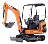 Mini-pelle Kubota KX016-4 - force d'excavation élevée et débattements importants_0