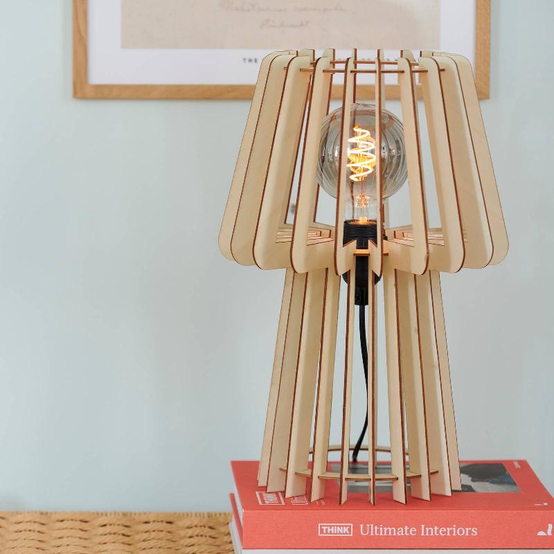 NORDLUX LAMPE À POSER GROA, BOIS CLAIR