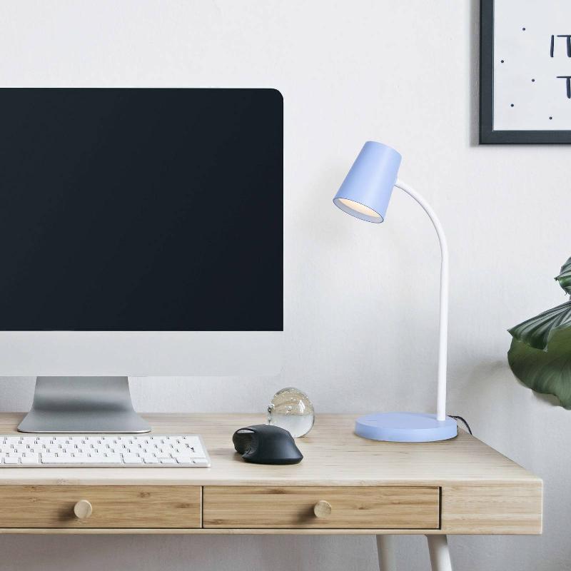 NOWA GMBH LAMPE DE TABLE LED LUIS, DIMMABLE 3 NIVEAUX, BLEU