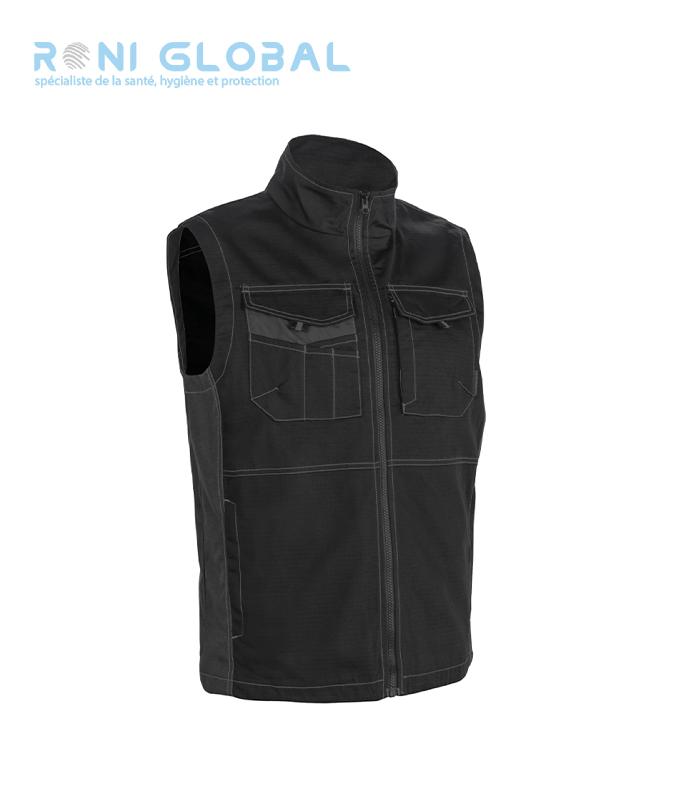 Gilet de travail en coton et polyester doublé mesh - 6 poches - OROSI COVERGUARD_0