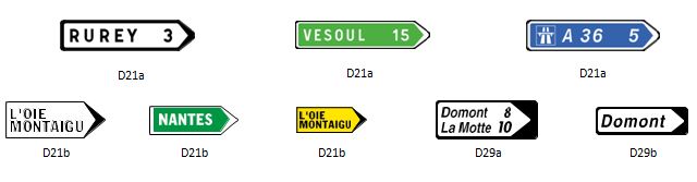 Panneaux de position type D20 : Fauvette dos ouvert ou crécerelle dos fermé_0