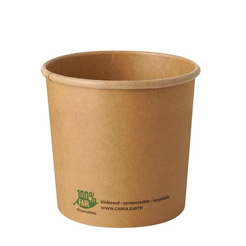 Papstar 25 gobelet à soupe, carton pure 760 ml Ø 11,5 cm · 11 cm marron - marron en carton 88062_0