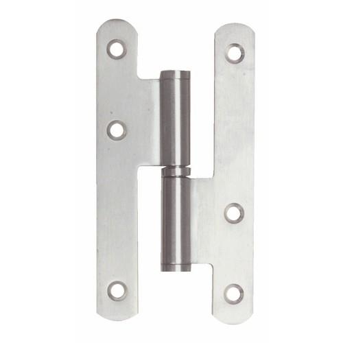 PAUMELLE INOX À BOUTS RONDS - PORTE BOIS - 140X70 MM - DROITE TORBEL