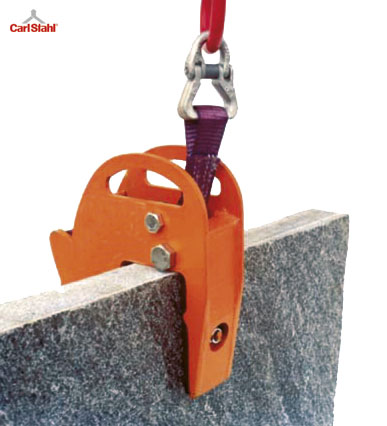 Pince de levage plate - capacité 800 kg - mâchoire étroite avec revêtement en caoutchouc_0