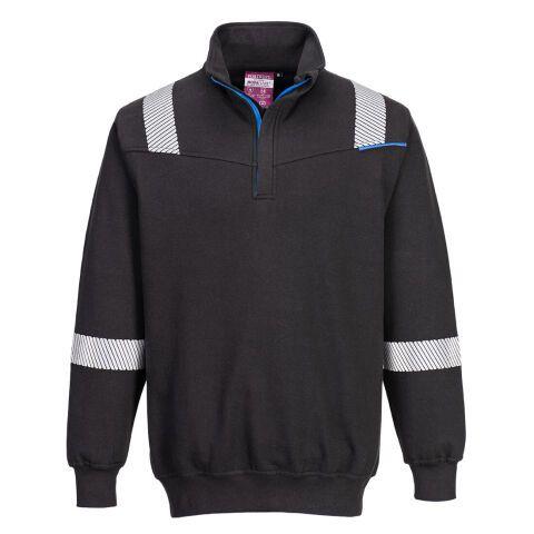 PORTWEST FR710 SWEAT RÉSISTANT À LA FLAMME WX3 NOIR - TAILLE M