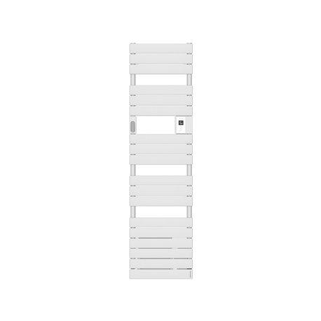 Radiateur sèche-serviettes connecté Adelis étroit avec soufflerie 1500W Blanc Carat - Atlantic - 861941_0