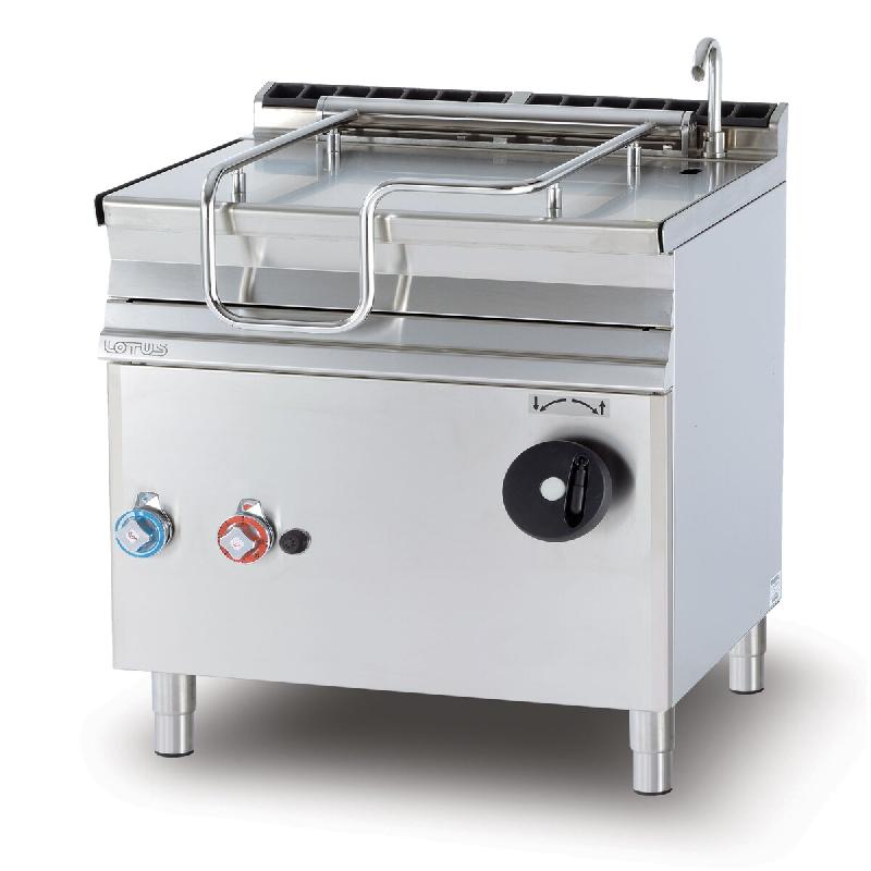 Redcook Braisière à gaz basculante 50 LT. Structure en acier inoxydable. Dimensions 80x70,5 h90 cm. Modèle BR50-78GF/I - 2091_0