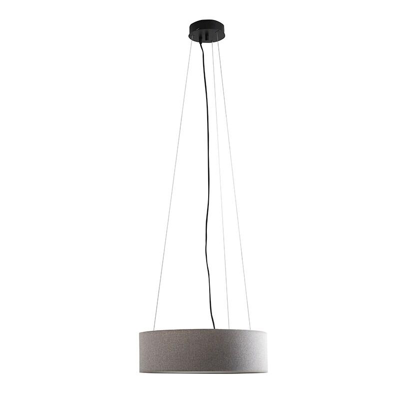ROSSINI ILLUMINAZIONE Suspension Vivien 48 Cm Avec Abat-Jour Cylindrique En Tissu Gris Et Raccord E27 Pour Intérieur - Groupe Rossini - gris VIV003NGR_0