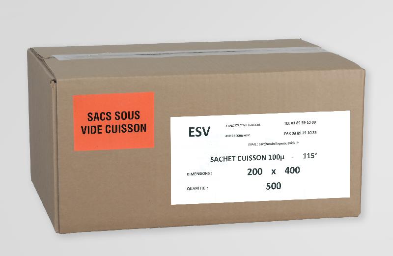 Sachet cuisson 115° - 200x400 mm - 100µ - pour cuisson sous vide et remise en température_0